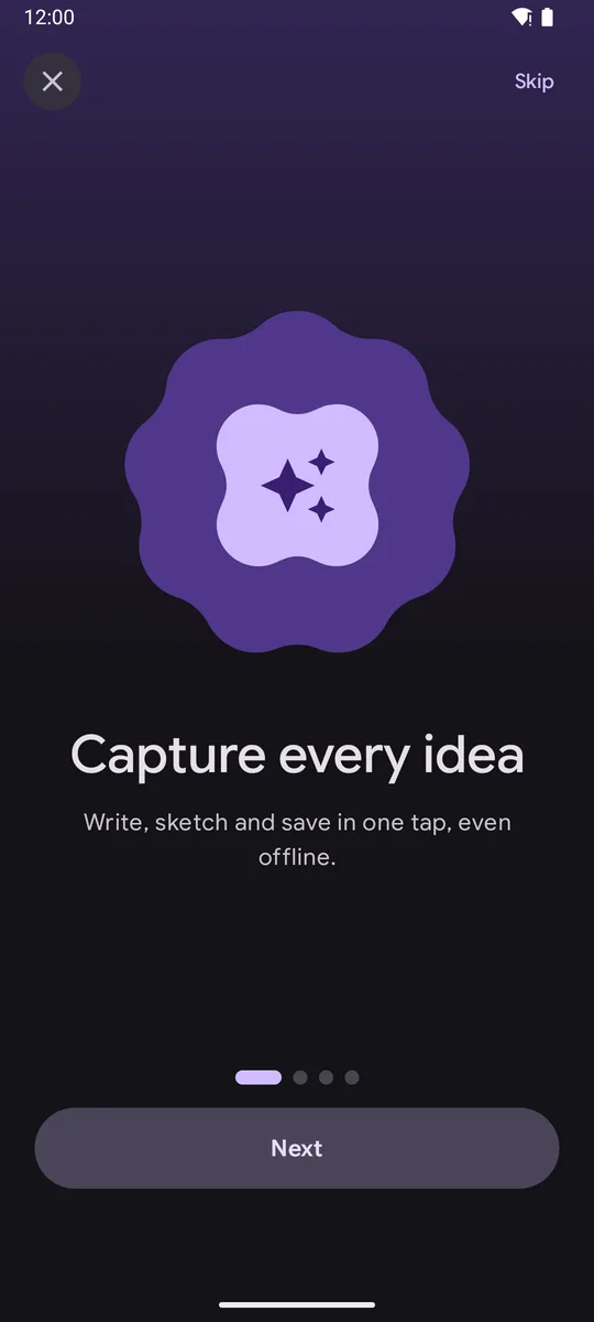 Onboarding paywall, dark theme