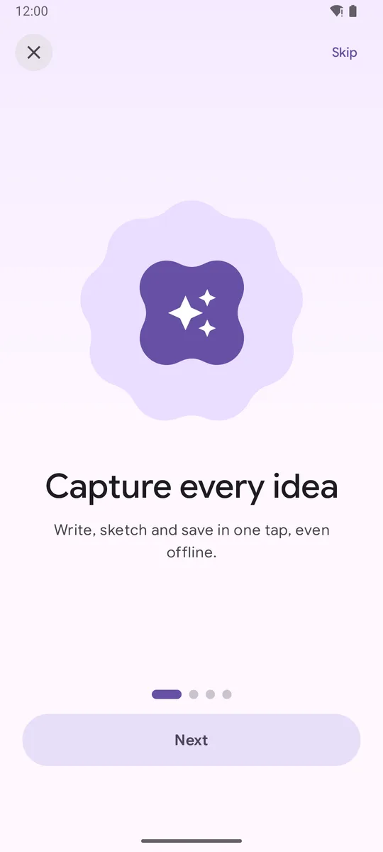 Onboarding carousel that ends in plan selection